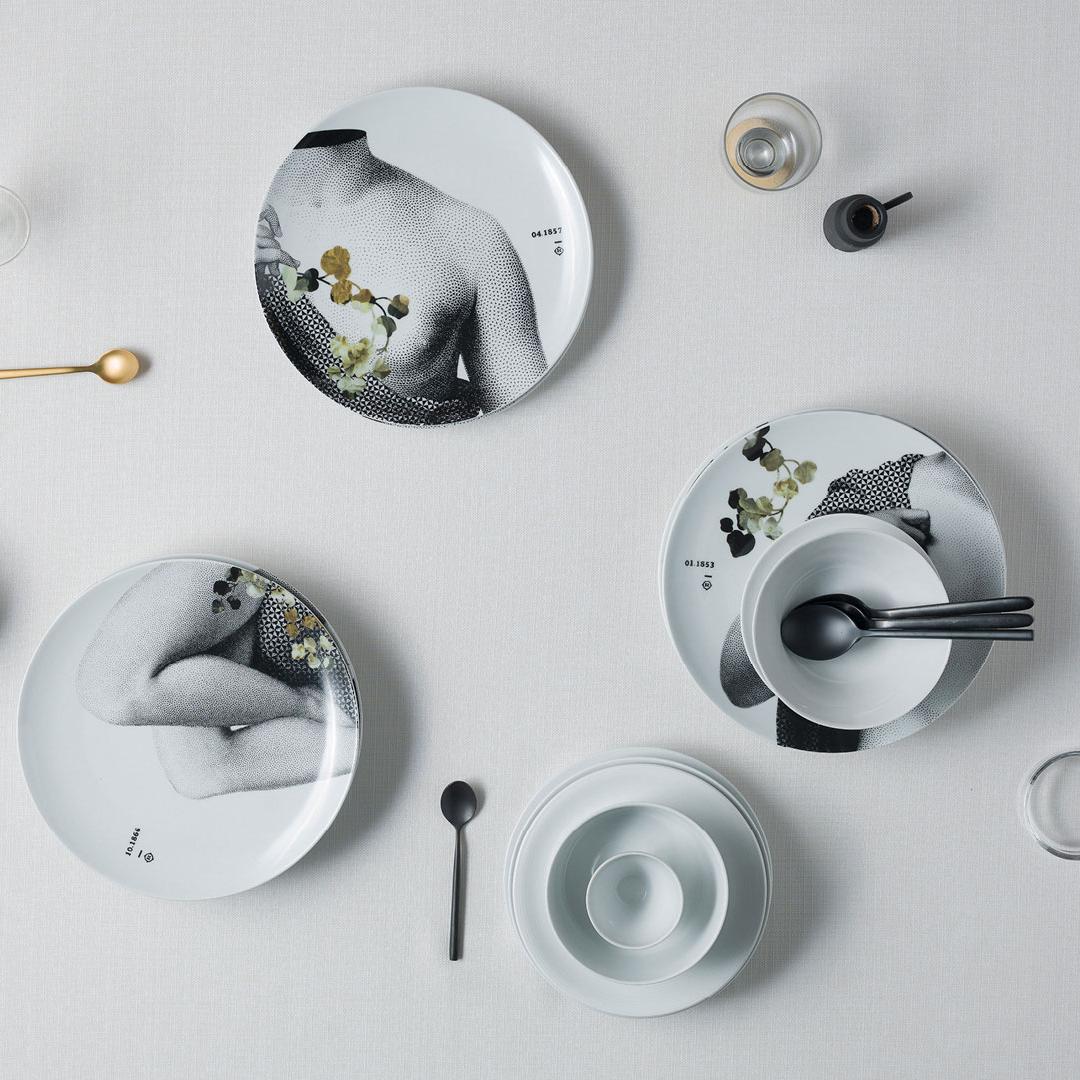Assiette en porcelaine design et originale marque Ibride