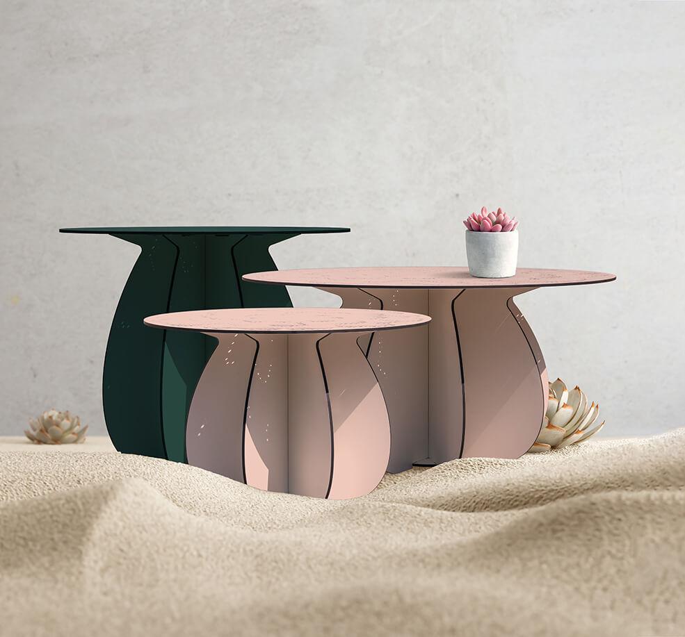 Tables de jardin cactus
