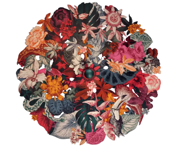 Une suspension qui joue avec l'ombre et la lumière évoquant les feuillages d'un sous bois