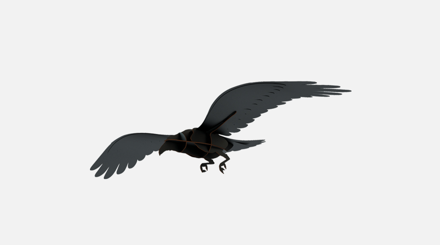 Flying ravens