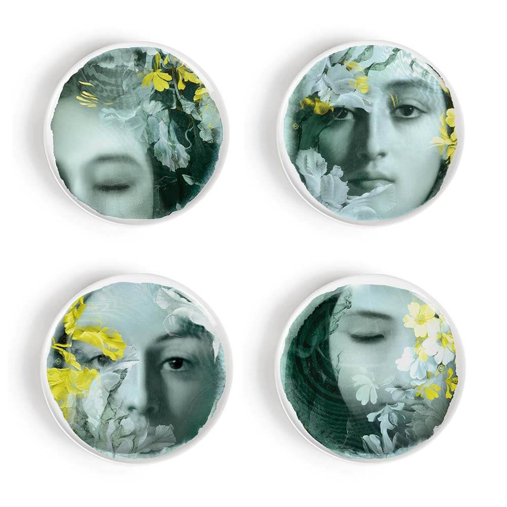 Set de 4 assiettes en porcelaine 21cm | River | Les Imparfaits